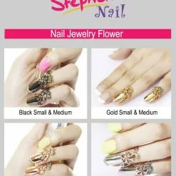 Stephen Nail Jewelry Flower (Small-Pink Gold)