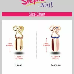 Stephen Nail Jewelry Triple Hearts (Small-Gold)