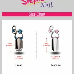 Stephen Nail Jewelry Twin Hearts (Medium-Silver)