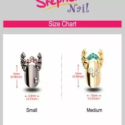 Stephen Nail Jewelry Wing (Medium-Gold)