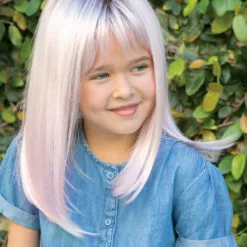 Wigs For Kids Miley | Kids Lace Front & Monofilament Top Synthetic Wig By Amore