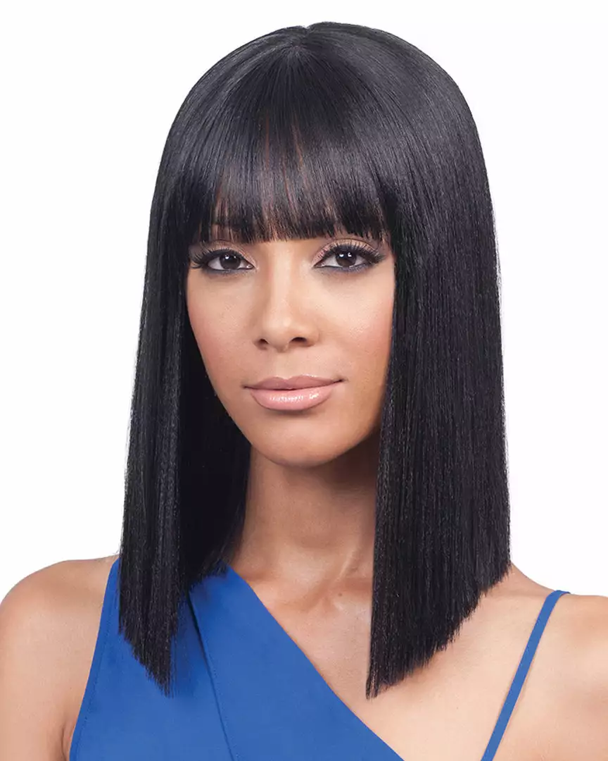 Wigs For Black Women Yara Bang | Lace Front Synthetic Wig By Bobbi Boss 3 Wigs For Black Women Yara Bang | Lace Front Synthetic Wig By Bobbi Boss
