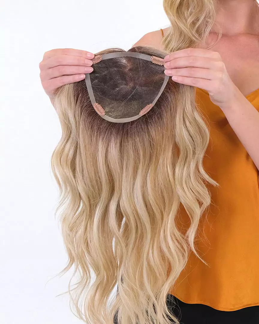 18~26 Inch Premium 100% Handmade Topper 18 Wave | Toppers By Belle Tress 7 18~26 Inch Premium 100% Handmade Topper 18 Wave | Toppers By Belle Tress