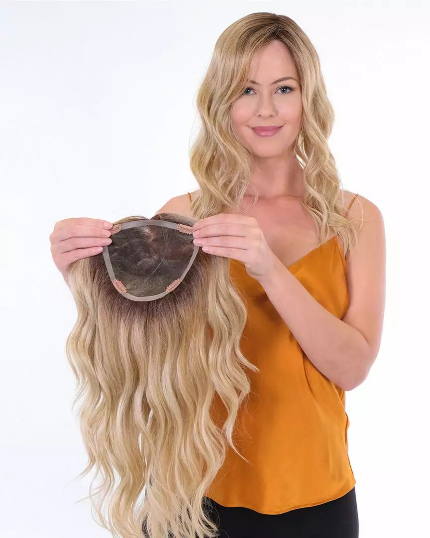 18~26 Inch Premium 100% Handmade Topper 18 Wave | Toppers By Belle Tress 8 18~26 Inch Premium 100% Handmade Topper 18 Wave | Toppers By Belle Tress