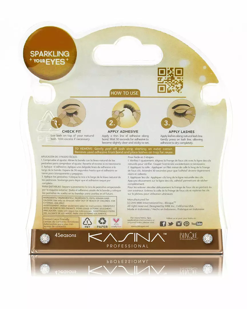Premium 4 Seasons Eyelashes #415 By Kasina Professional 5 Premium 4 Seasons Eyelashes #415 By Kasina Professional