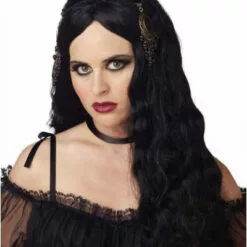 California Costume Wigs Gothic Princess Black Halloween Wig By California Costumes