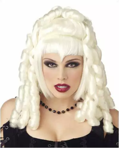 California Costume Wigs Goth Vampira White Halloween Wig By California Costumes 3 California Costume Wigs Goth Vampira White Halloween Wig By California Costumes