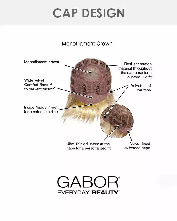 Cameo Cut | Monofilament Crown Synthetic Wig By Gabor Wigs For Women 9 Cameo Cut | Monofilament Crown Synthetic Wig By Gabor Wigs For Women