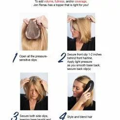 8~12 Inch EasiPart HD XL 12 Inch | Monofilament Clip-in Crown Volumizer Toppers By Jon Renau