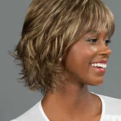 Wavy Mid Layered Shag | Lace Front & Monofilament Synthetic Wig By TressAllure
