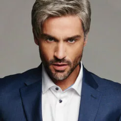 Reserved | Average/Large Men's Lace Front & Monofilament Crown Synthetic Wig By HIM Wigs For Men