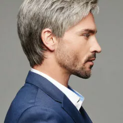 Reserved | Average/Large Men's Lace Front & Monofilament Crown Synthetic Wig By HIM Wigs For Men