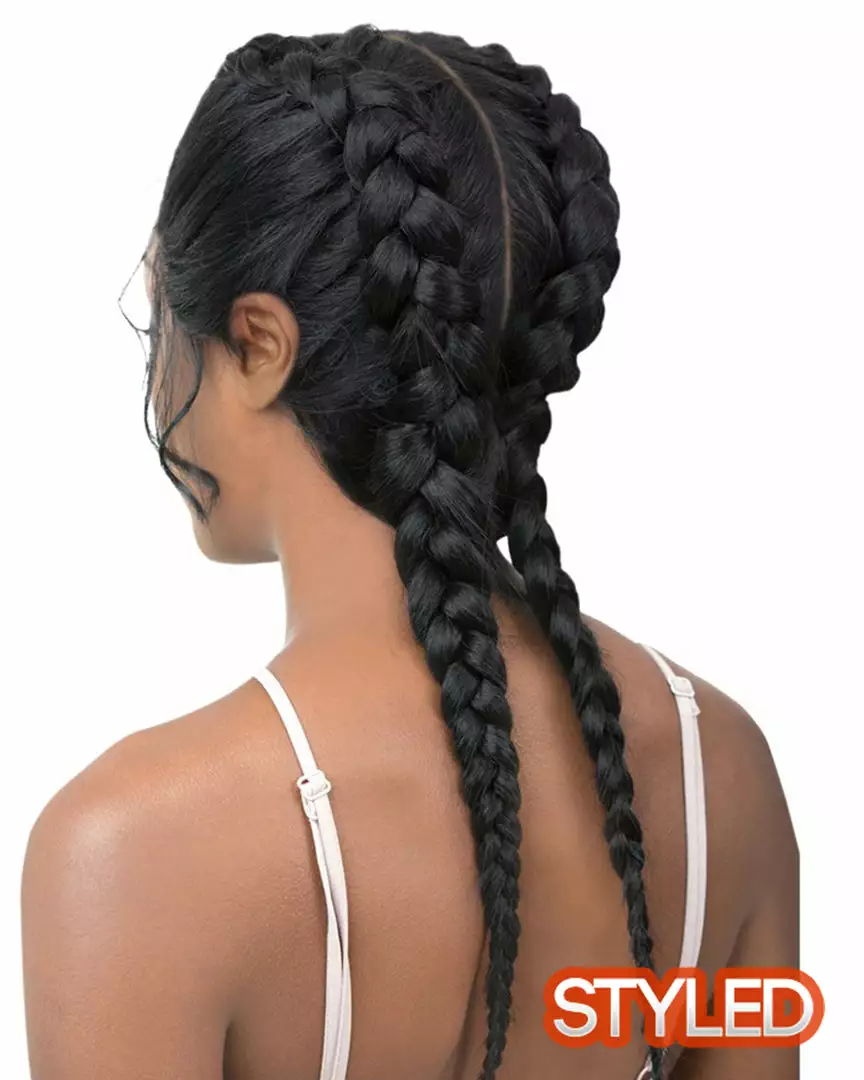 Vixen X Yaki Straight | Lace Front Human Hair Blend Wig By It's A Wig 14 Vixen X Yaki Straight | Lace Front Human Hair Blend Wig By It's A Wig