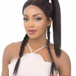 Vixen X Yaki Straight | Lace Front Human Hair Blend Wig By It's A Wig 17 Vixen X Yaki Straight | Lace Front Human Hair Blend Wig By It's A Wig