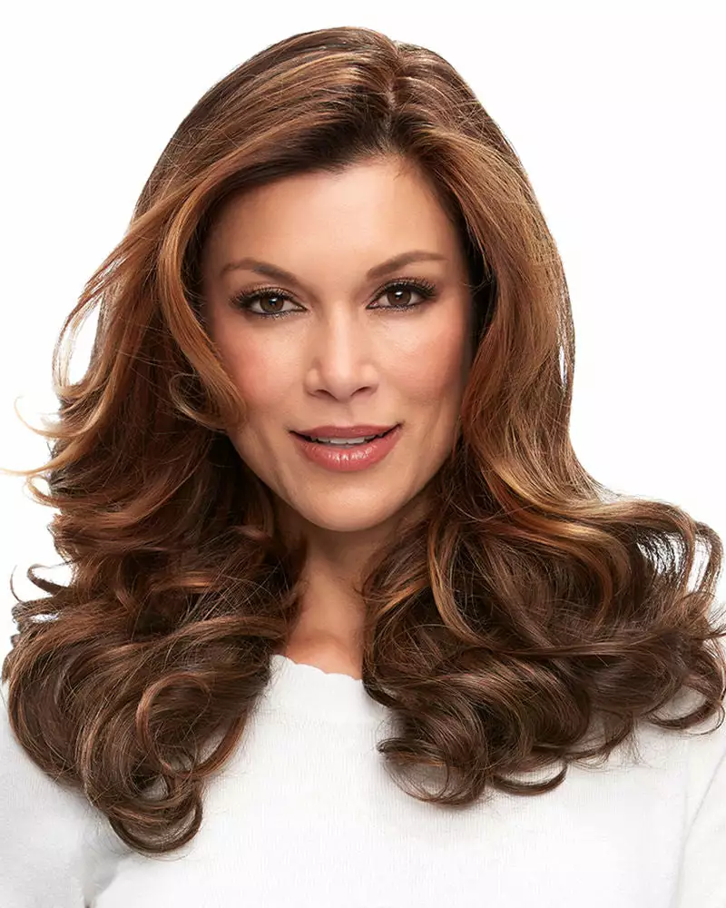 EasiPart French 18 Inch | Monofilament Remy Human Hair Toppers By Jon Renau Wiglets 3 EasiPart French 18 Inch | Monofilament Remy Human Hair Toppers By Jon Renau Wiglets