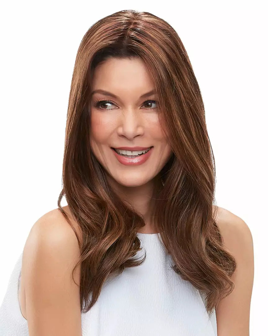 Wiglets EasiPart French XL 18 Inch (Exclusive) | Monofilament Remy Human Hair Toppers By Jon Renau 3 Wiglets EasiPart French XL 18 Inch (Exclusive) | Monofilament Remy Human Hair Toppers By Jon Renau