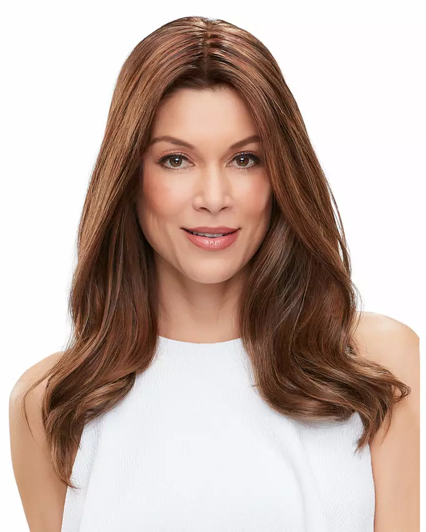 Wiglets EasiPart French XL 18 Inch (Exclusive) | Monofilament Remy Human Hair Toppers By Jon Renau 4 Wiglets EasiPart French XL 18 Inch (Exclusive) | Monofilament Remy Human Hair Toppers By Jon Renau