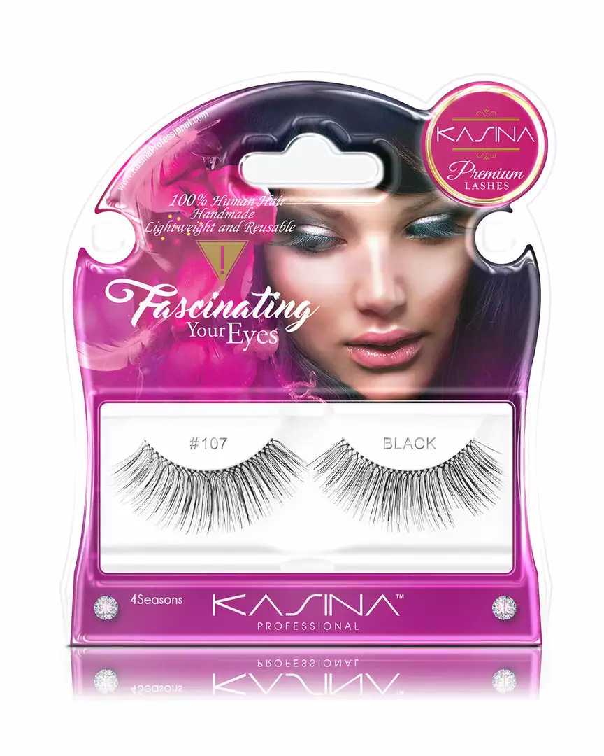 Premium 4 Seasons Eyelashes #107 By Kasina Professional 3 Premium 4 Seasons Eyelashes #107 By Kasina Professional