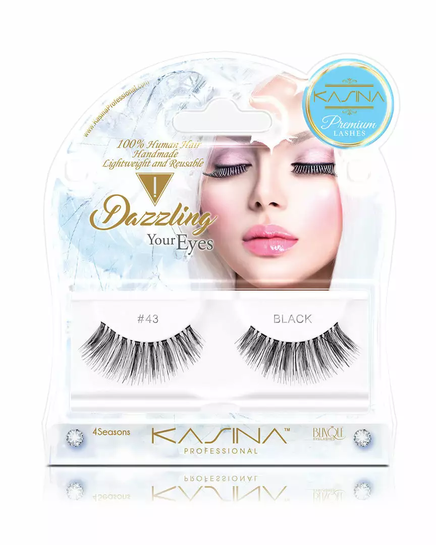 Premium 4 Seasons Eyelashes #43 By Kasina Professional 3 Premium 4 Seasons Eyelashes #43 By Kasina Professional