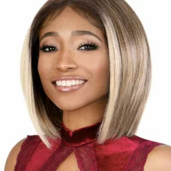 Wigs For Black Women LDP-Delta | Lace Front & Lace Part Synthetic Wig By Motown Tress