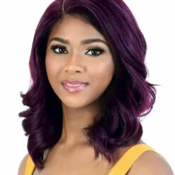 Wigs For Black Women LDP-Estee | Lace Front & Lace Part Synthetic Wig By Motown Tress