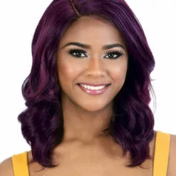 Wigs For Black Women LDP-Estee | Lace Front & Lace Part Synthetic Wig By Motown Tress