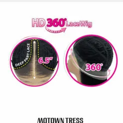 L360 Rina | Lace Front & Lace Part Synthetic Wig By Motown Tress