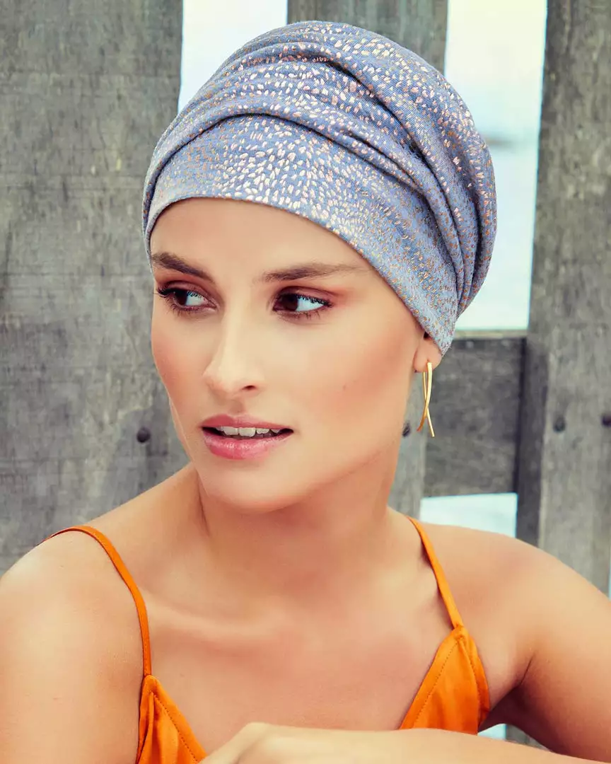 Best Wig Outlet Zoya V Turban - Glitter Print Headwear 3 Best Wig Outlet Zoya V Turban - Glitter Print Headwear