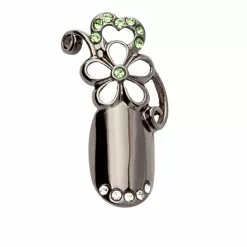 Stephen Nail Jewelry Flower (Medium-Black)