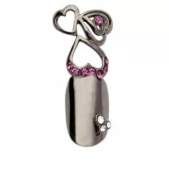 Stephen Nail Jewelry Triple Hearts (Small-Black)