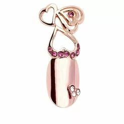 Stephen Nail Jewelry Triple Hearts (Small-Pink Gold)