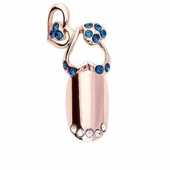 Stephen Nail Jewelry Twin Hearts (Small-Pink Gold)