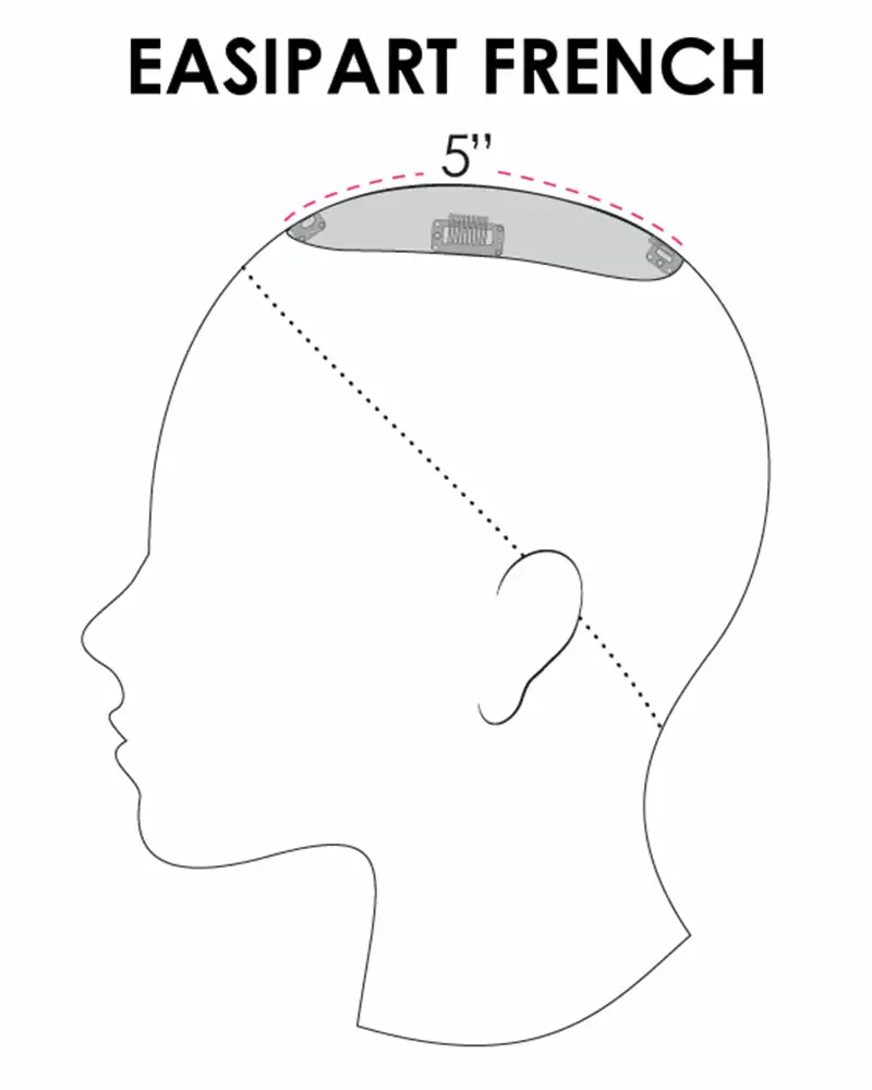 EasiPart French 18 Inch | Monofilament Remy Human Hair Toppers By Jon Renau Wiglets 9 EasiPart French 18 Inch | Monofilament Remy Human Hair Toppers By Jon Renau Wiglets